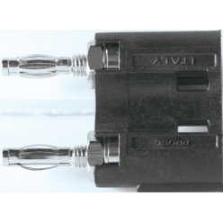 PROEL STAGE BN50BK podwójny wtyk bananowy z nakrętką sześciokątną i podkładką zabezpieczającą